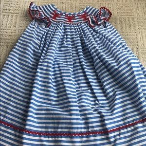 2t smocked lobster dress